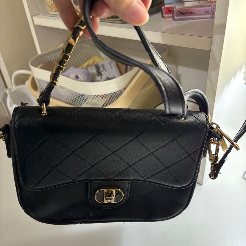black quilted bini bag