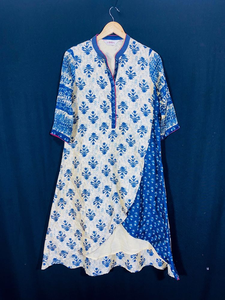 Biba Blue and Half White  Kurta ( Women’s)