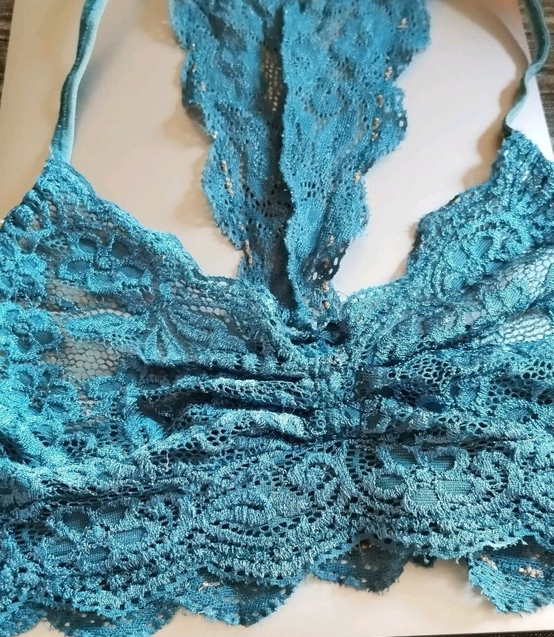 Net Bralette - Buy Dark Teal &amp; Grey Is Free