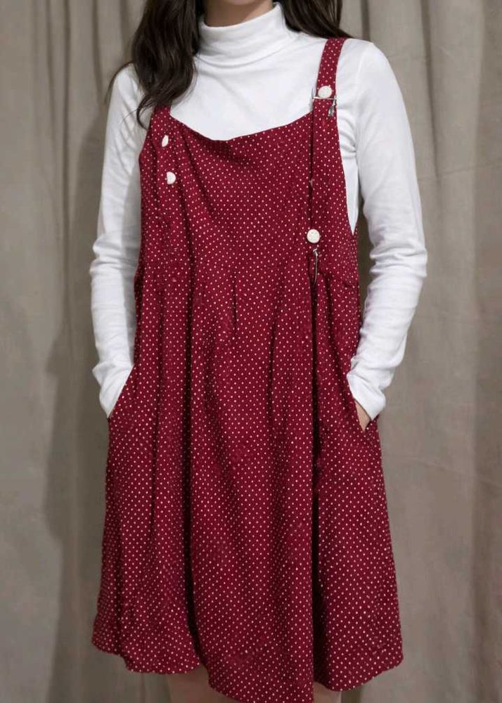 Red Polka Dot Jumper Dress