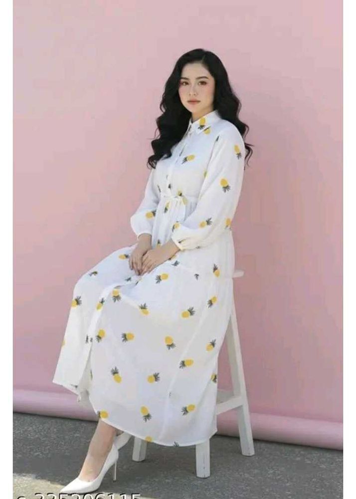 New Pineapple Printed Dress