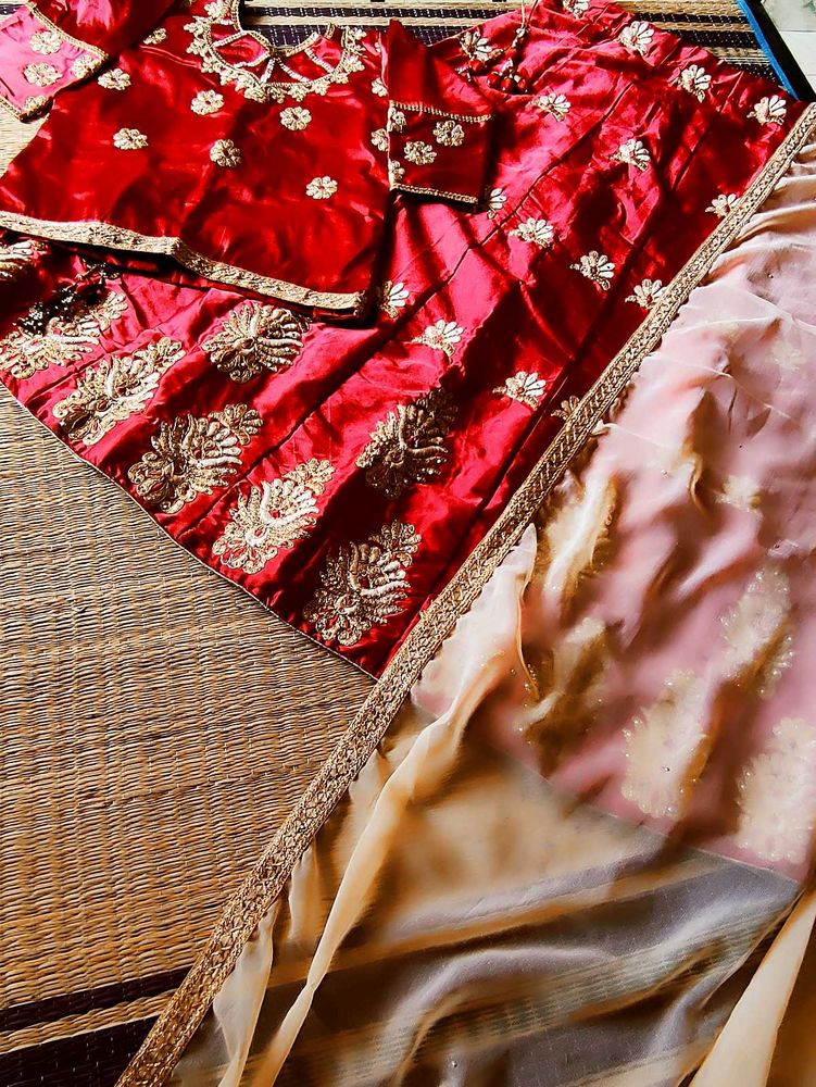 Red &amp; Gold Lehenga Choli