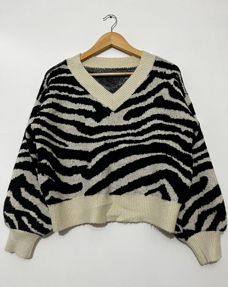 Zebra Print Sweater