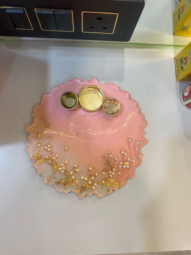 Pink Resin Coaster