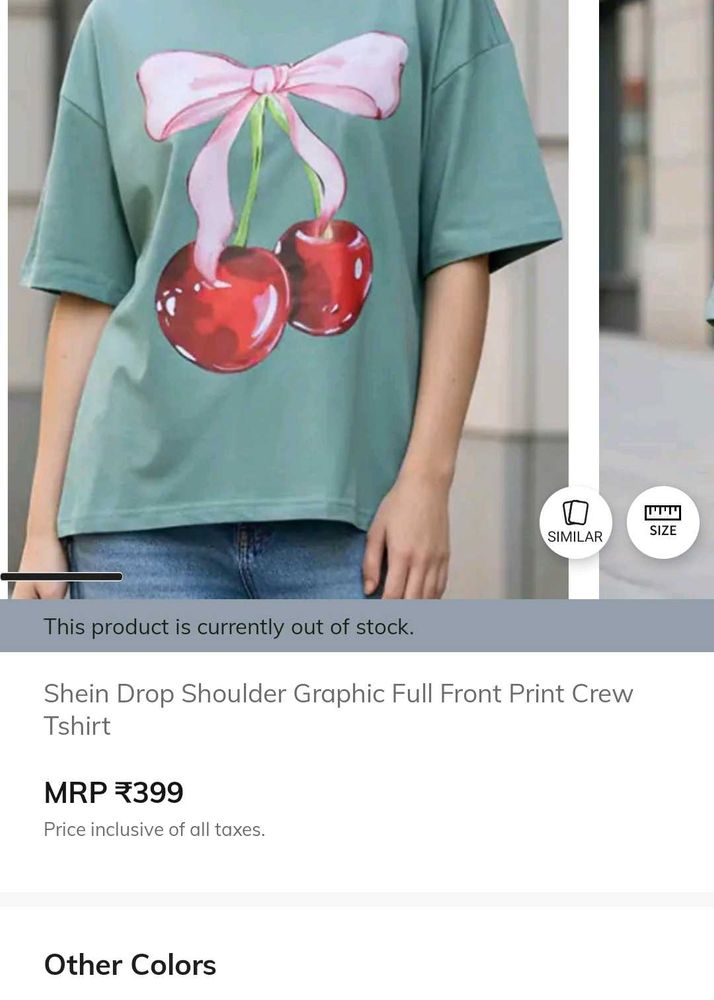 Cute Cherry Graphic Tee 199rs