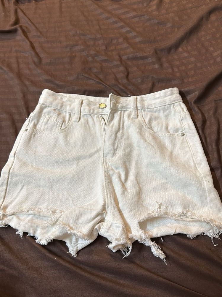 Denim Distressed Shorts