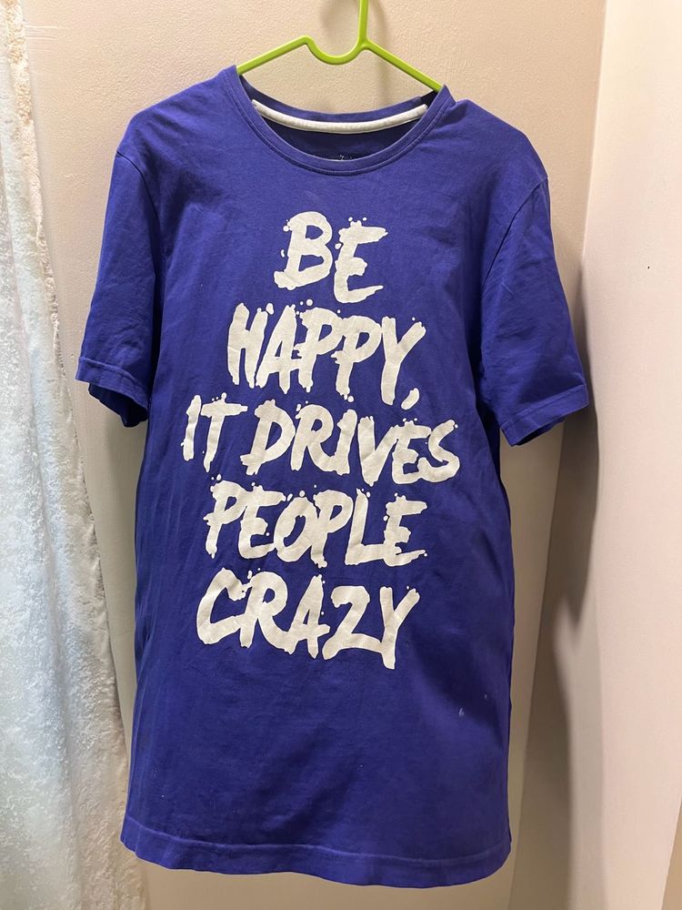 Blue Graphic Print Tee