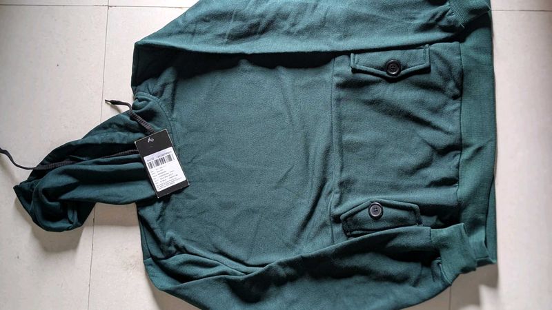 Green Pocketed Sweatshirt