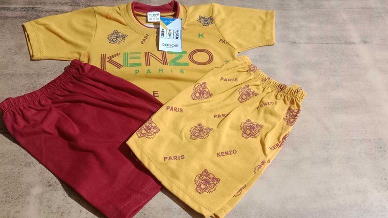 Kenzo Kids Outfit (1t Shirt 2 Shorts )🥳