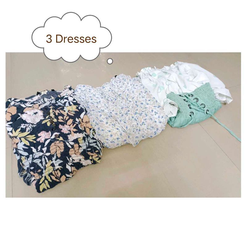 3 Floral Dresses Bundle