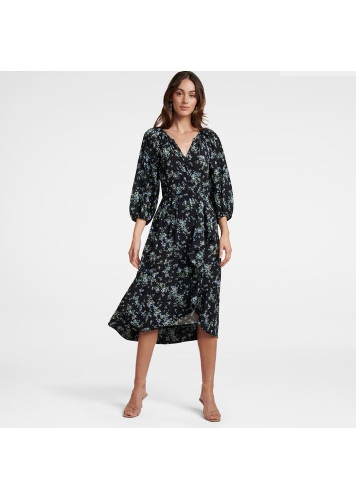 Forever New MAYA FRILL WRAPMIDI DRESS