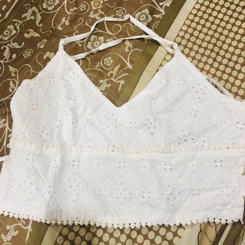 Backless White Top