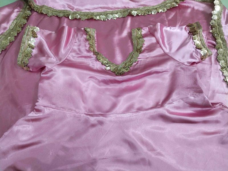 Baby Pink Satin Gown