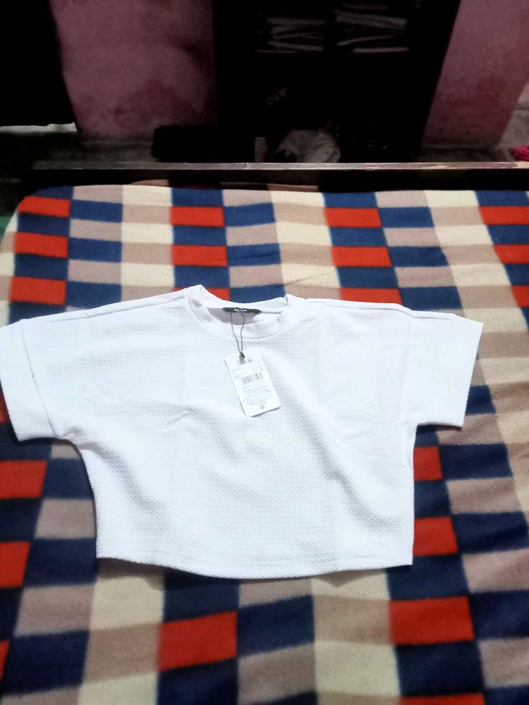 White Crop Top - New with Tags