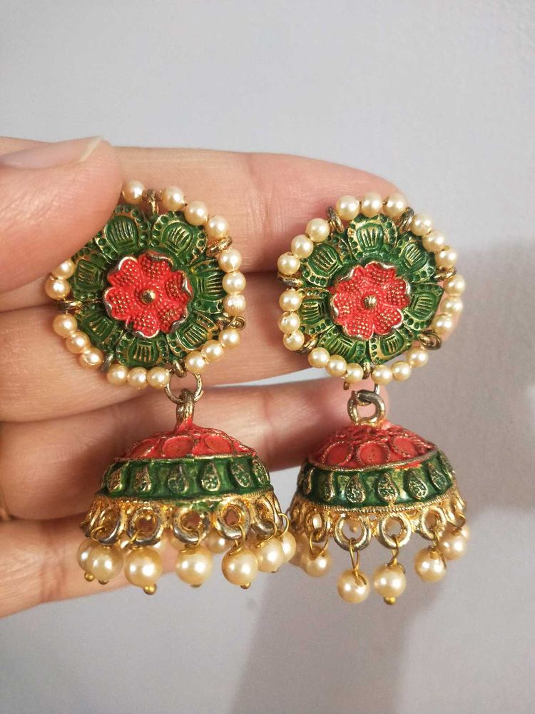Floral Jhumkas