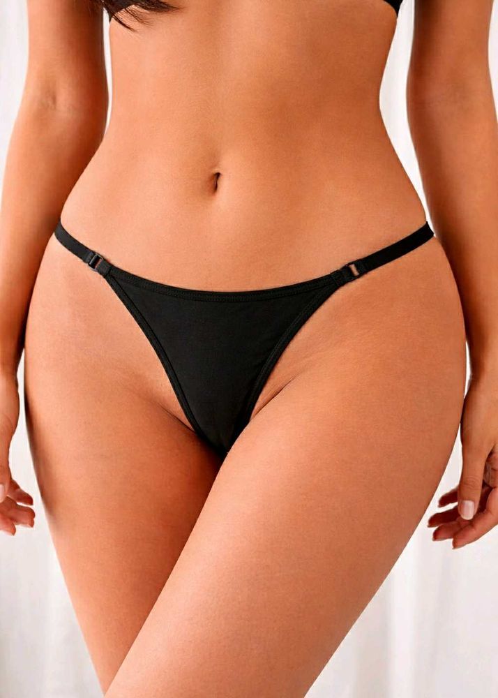 Censored Black Thong Panty