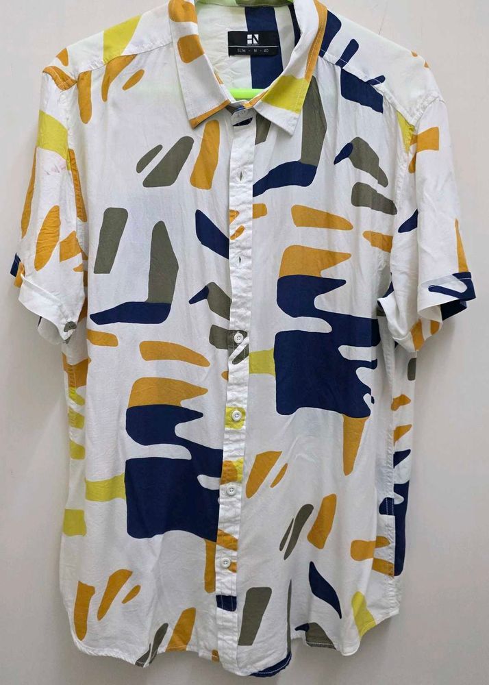 Here&amp;Now - Abstract Print Short Sleeve Shirt