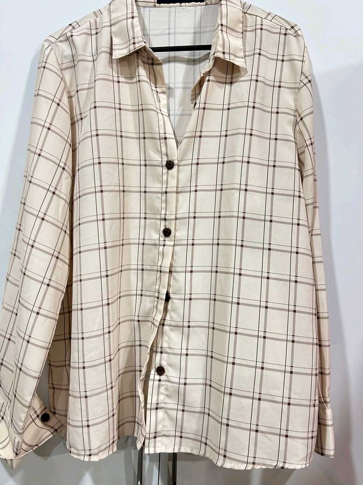 Checkered Button-Down Shirt