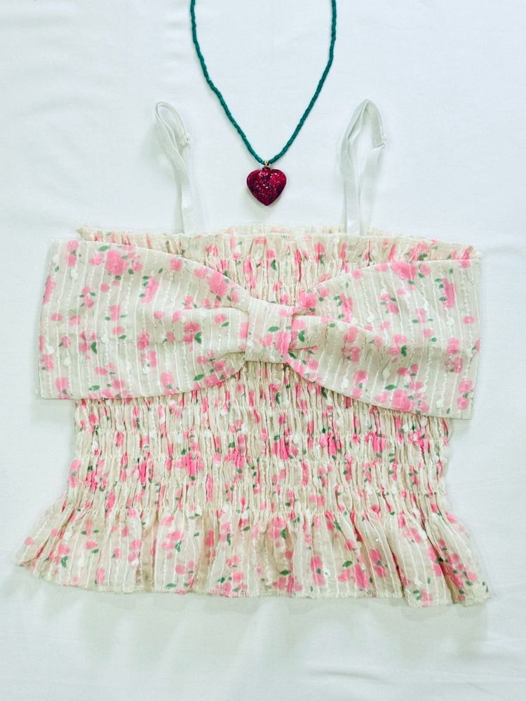 Floral Smocked Tube Top