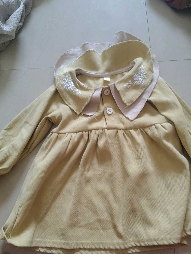 Cute Kids Dress with Collar