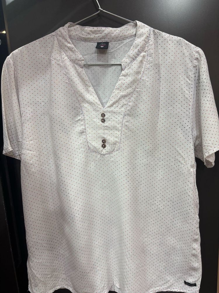 White Polka Dot Shirt