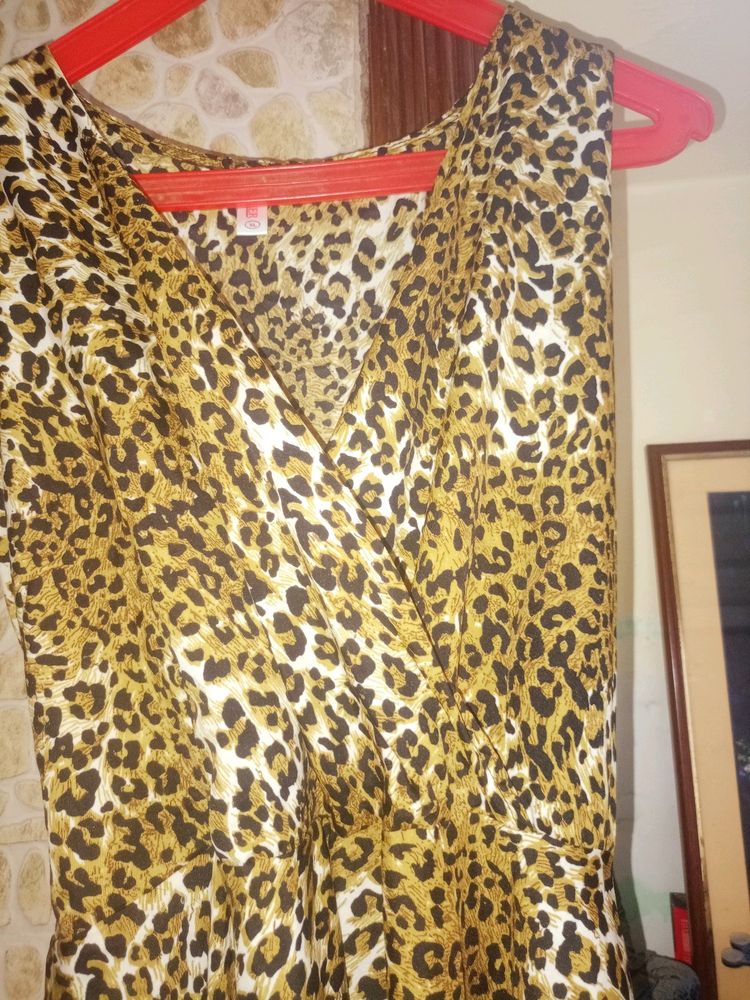 Rayon Kurti / And Cheetah Printed Long Frock.
