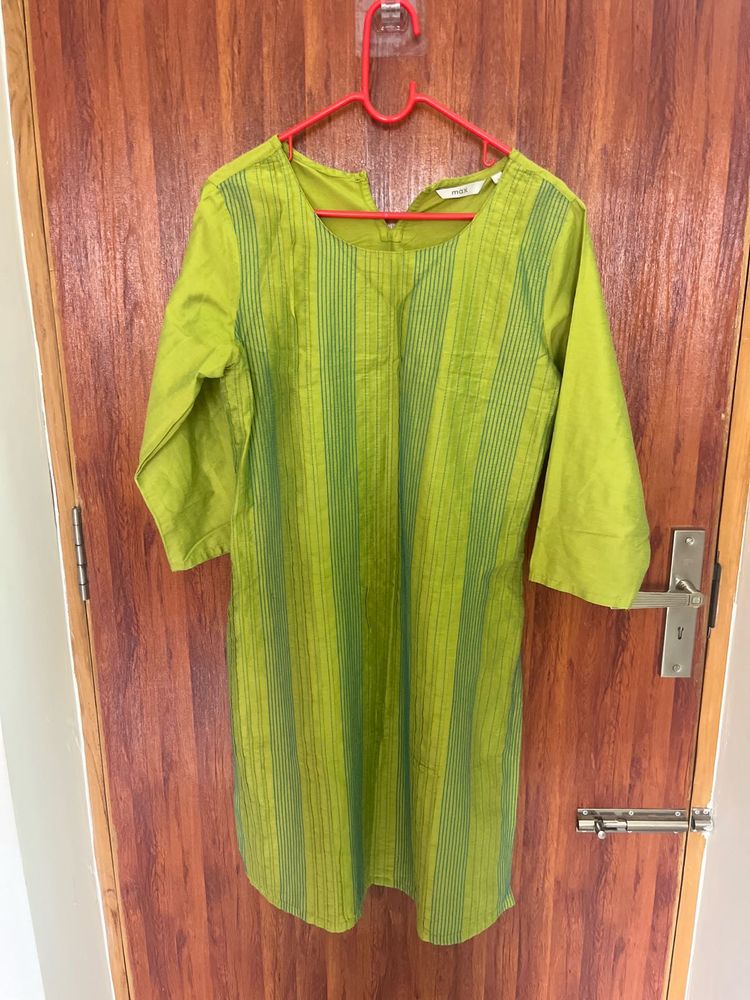 Green Striped Kurta