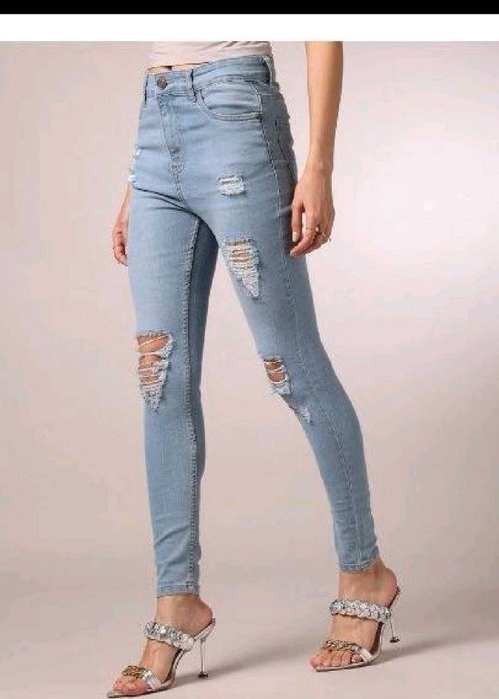 Shein Ankle Length Mid Waist Skinny Fit Jeans