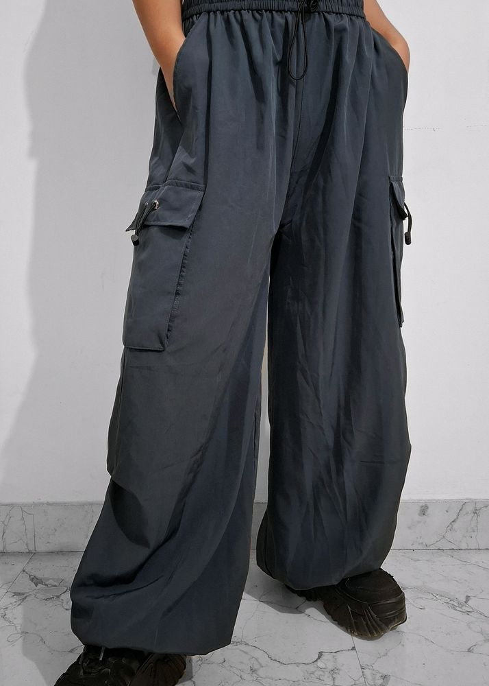 Clearance Grey Parachute Pant