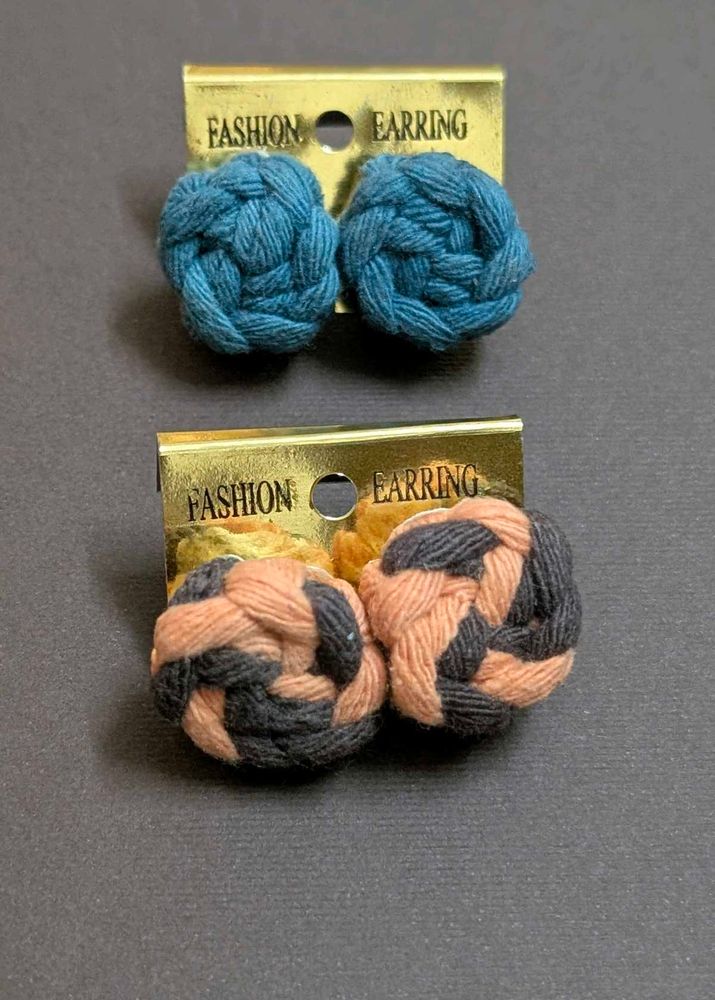 Hand Woven Jute Earrings From Europe