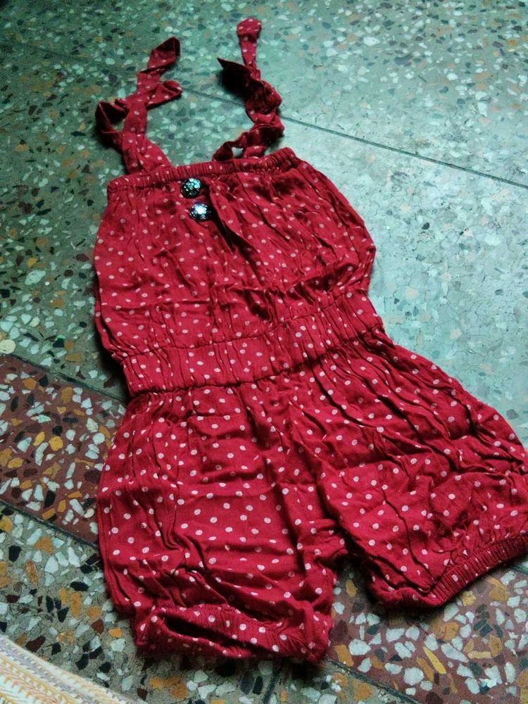 Red Polka Dot Romper