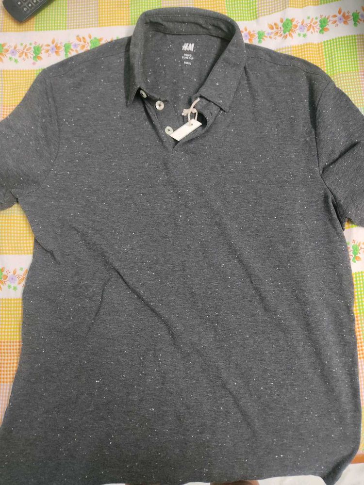 H&amp;M Gray Polo Shirt