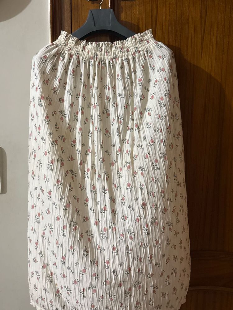 Floral Print Midi Skirt