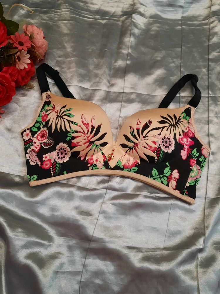 Floral Push-Up Bra