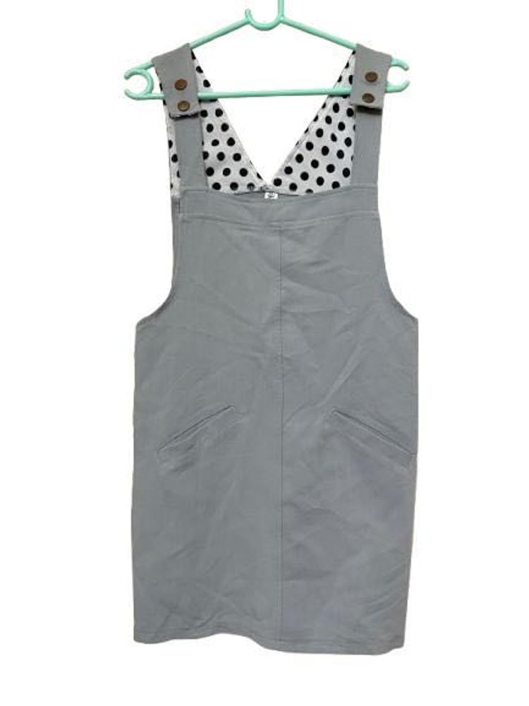 Gray Overalls Dress