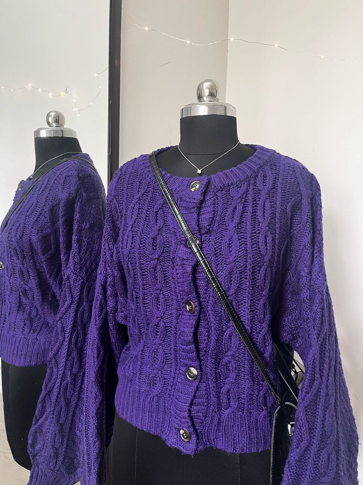 Purple Cardigan