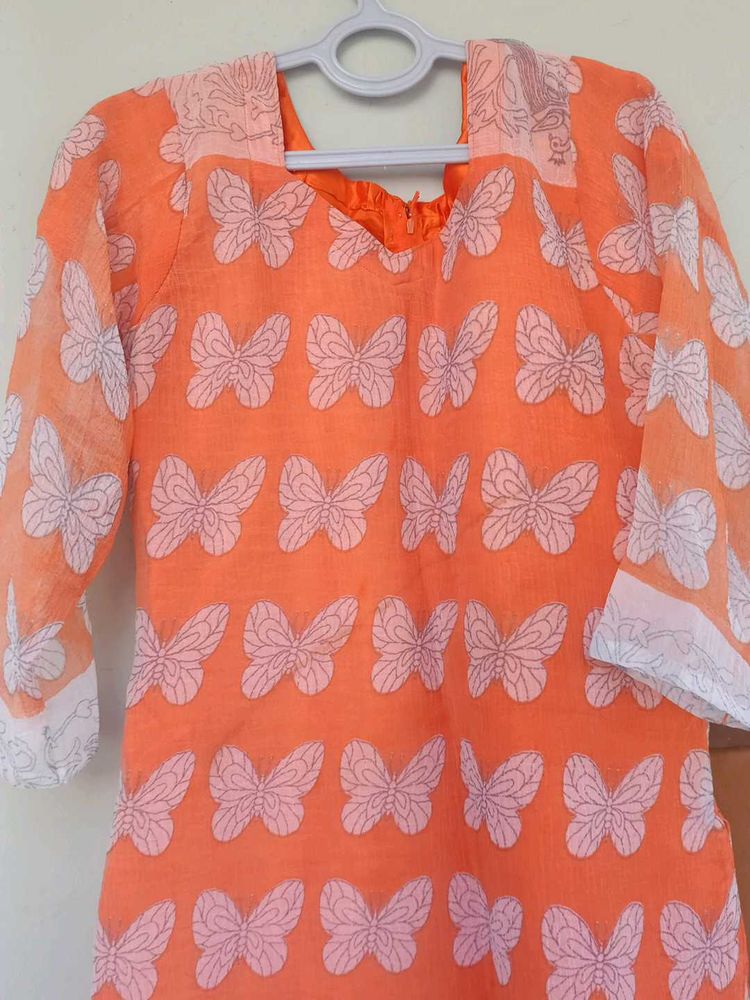 Butterfly Print Kurta