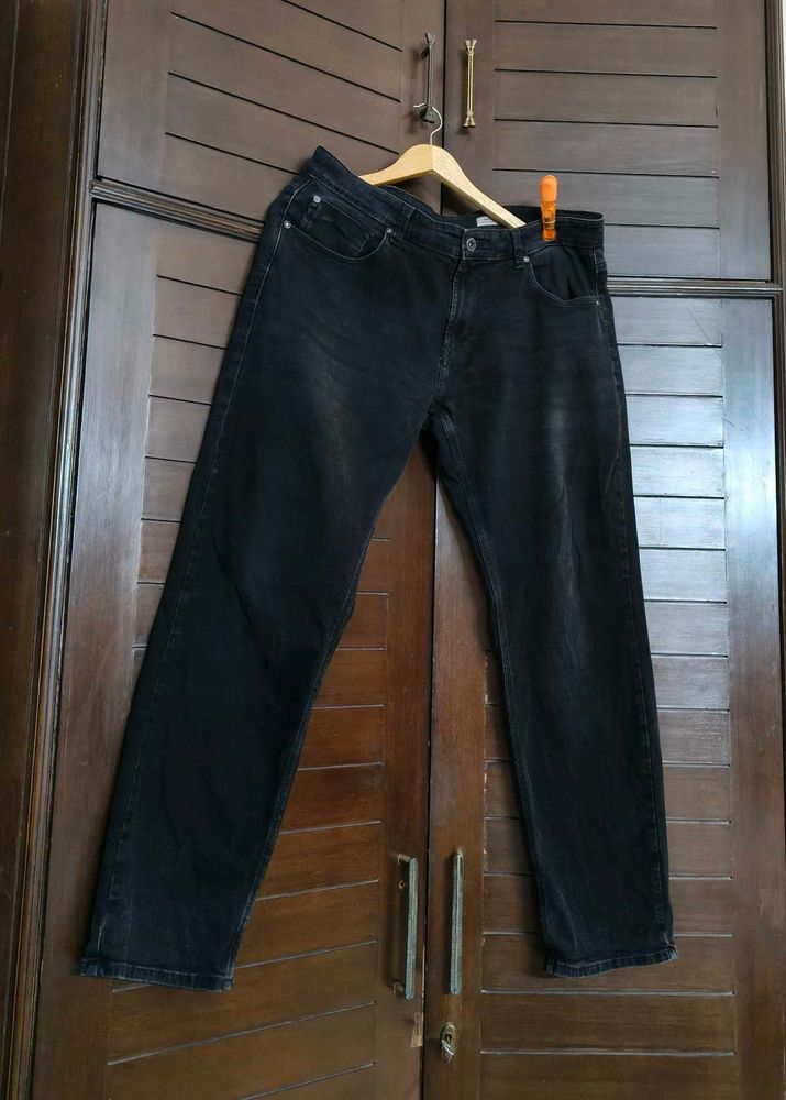 Spykar Men Midrise Straight Leg Cotton Jeans