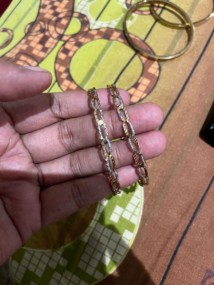 Gold &amp; Silver Chain Bangles (Set of 2)