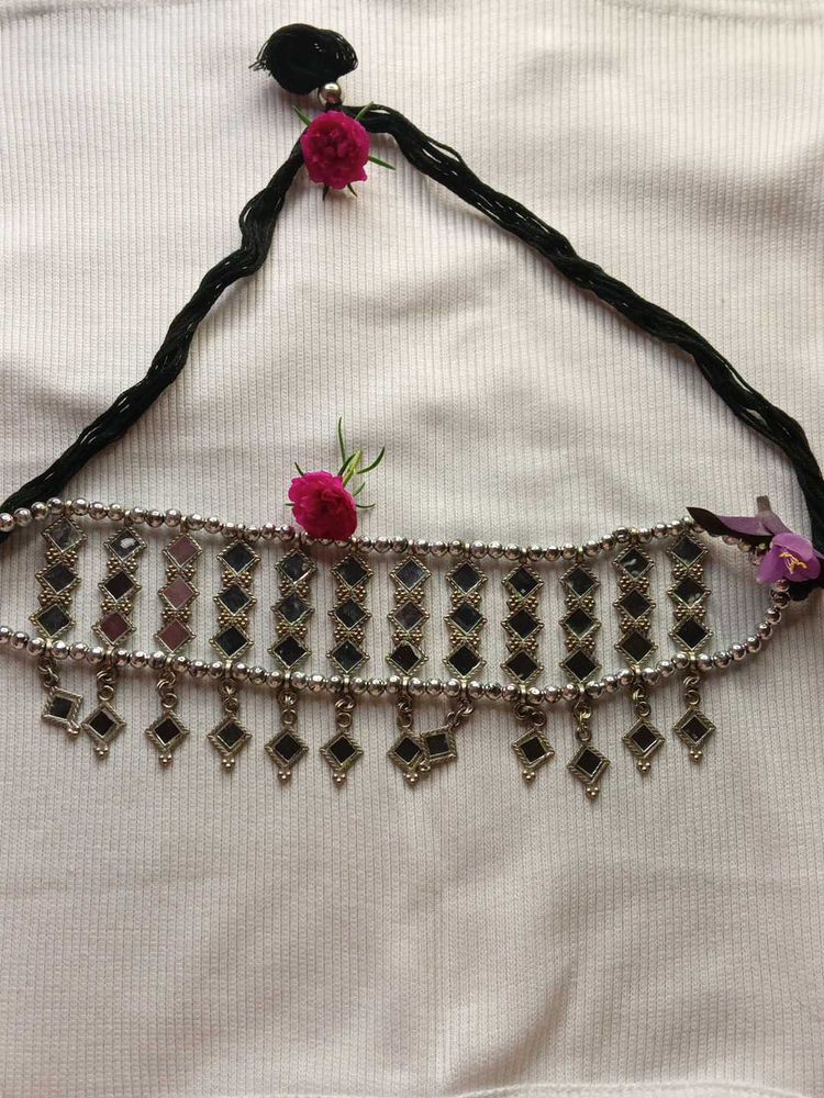 Boho Chic Silver Choker