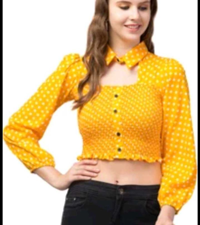 Yellow Crop Top