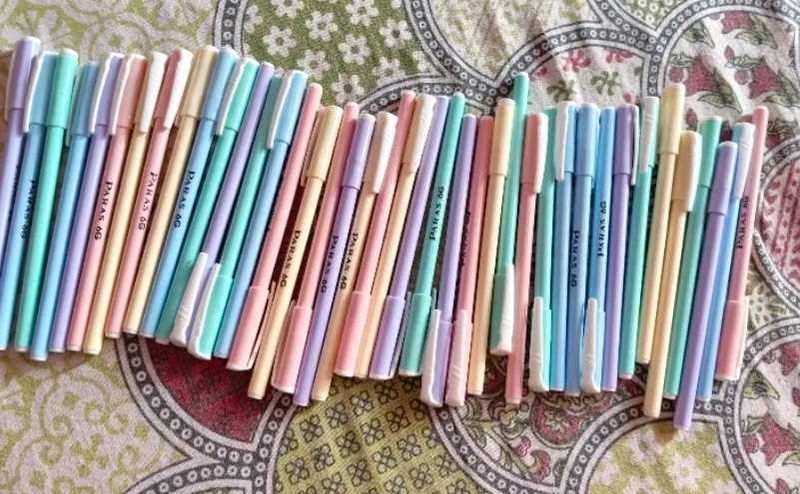 New Korean Style Blue Ball Point Pen  10 Pieces