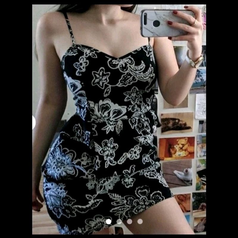 Beautiful Black And White Bodycon Dress