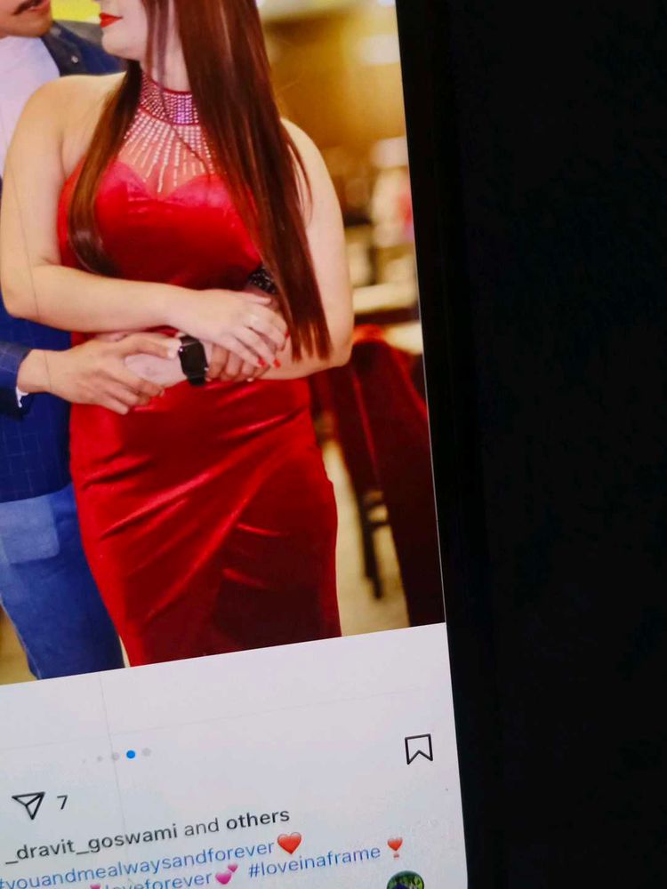 Red Velvet Halter Dress
