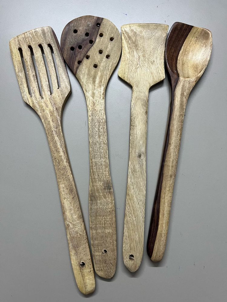 Wooden Spatula Set Unused