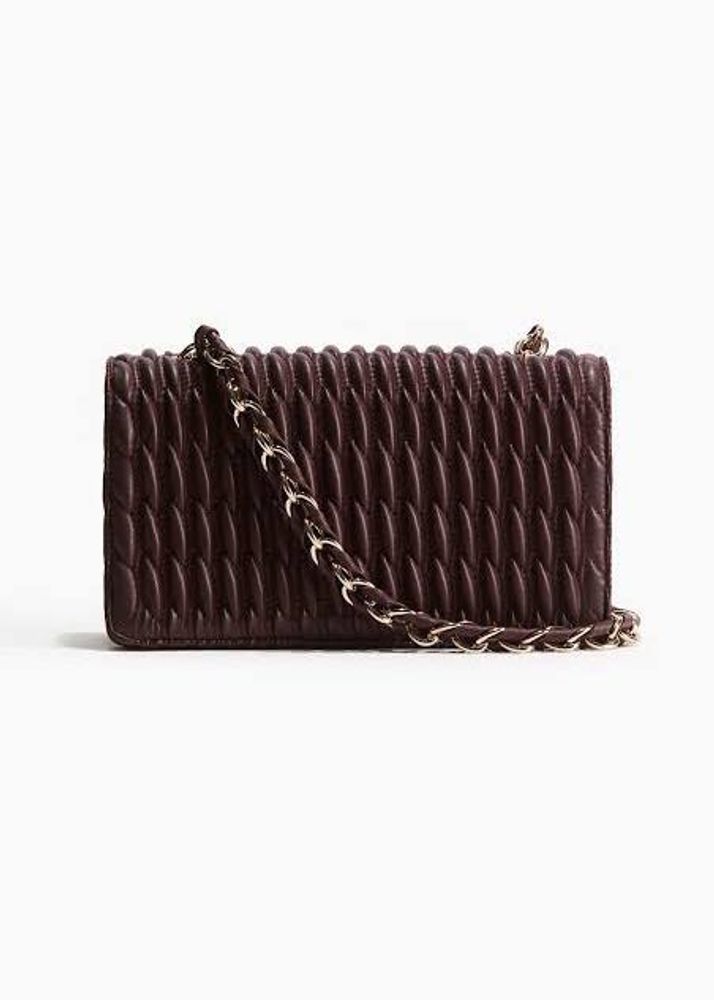 H&amp;M Burgundy Quilted Bag