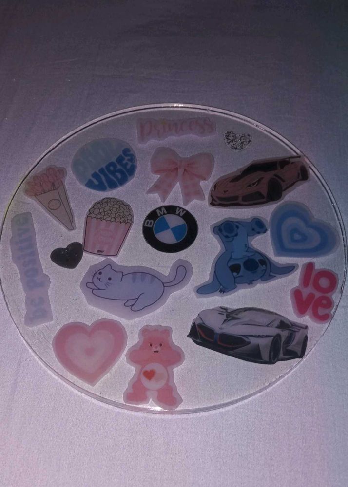 Cute Sticker Decor Plate