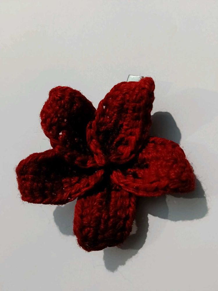 Red Flower Hair Clip