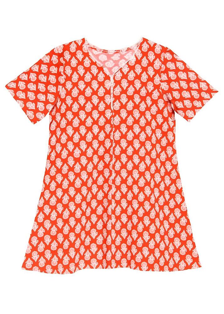 Red Printed Dress