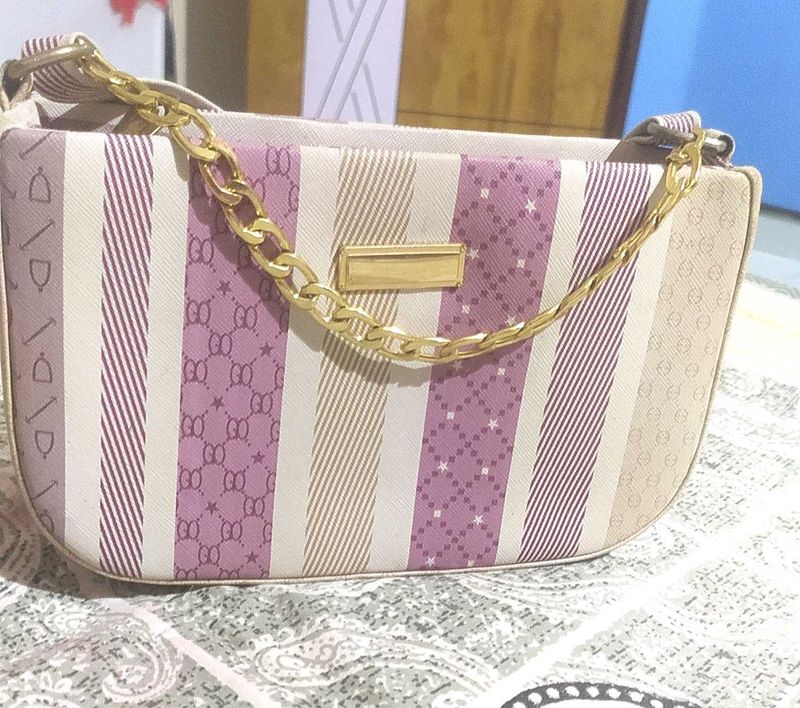 Striped Shoulder Bag
